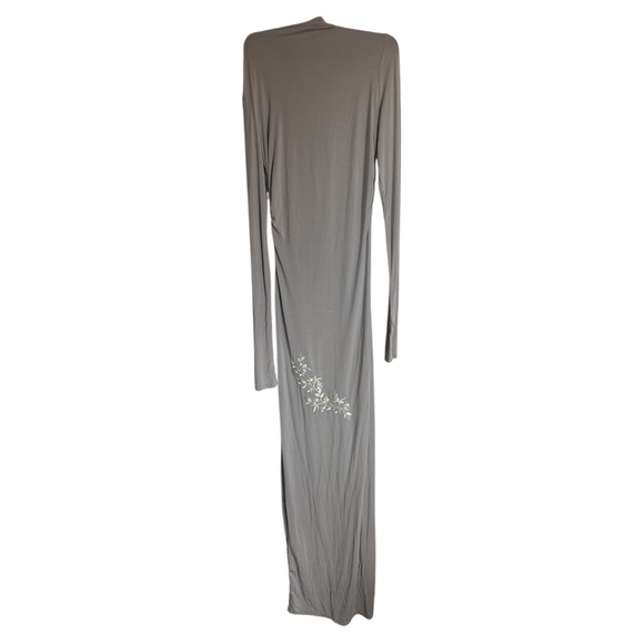 NWT Helsa Jersey Backless Maxi Dress in Dove Grey - Picture 3 of 10